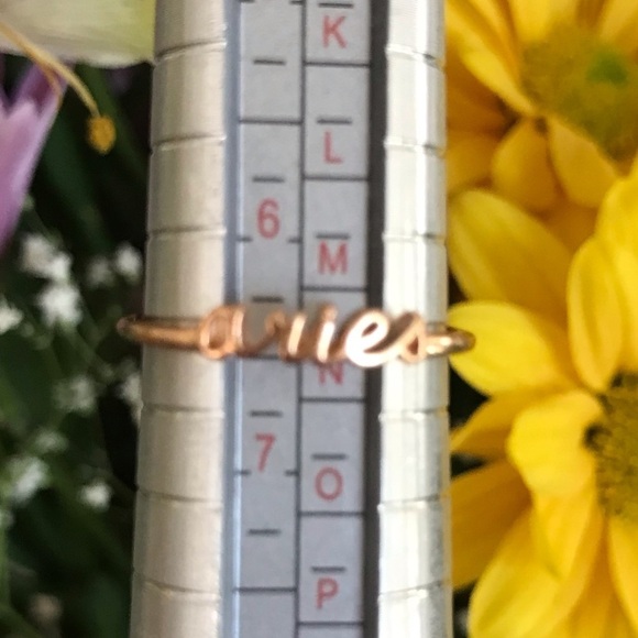 Aries Zodiac Dainty Lightweight Gold Tone Copper Ring - Picture 11 of 11